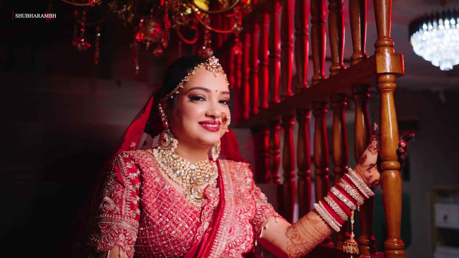 Bride on the staircase